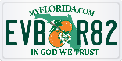 FL license plate EVBR82