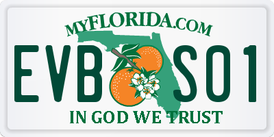 FL license plate EVBS01