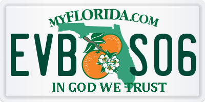 FL license plate EVBS06