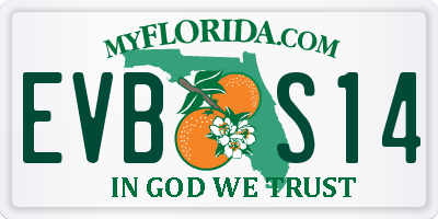 FL license plate EVBS14