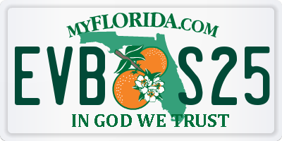 FL license plate EVBS25