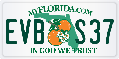 FL license plate EVBS37