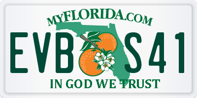 FL license plate EVBS41