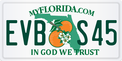 FL license plate EVBS45