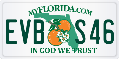 FL license plate EVBS46