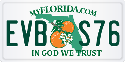 FL license plate EVBS76