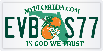 FL license plate EVBS77