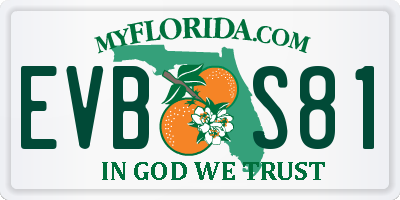 FL license plate EVBS81