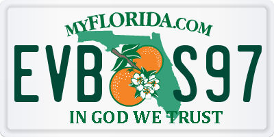 FL license plate EVBS97