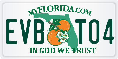 FL license plate EVBT04