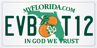 FL license plate EVBT12