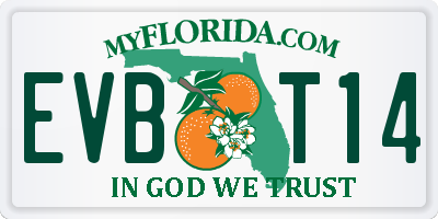 FL license plate EVBT14
