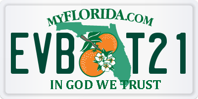 FL license plate EVBT21