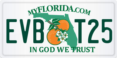FL license plate EVBT25