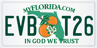 FL license plate EVBT26