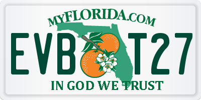 FL license plate EVBT27