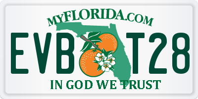 FL license plate EVBT28