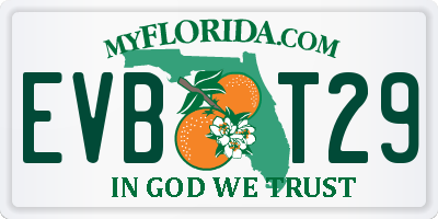 FL license plate EVBT29