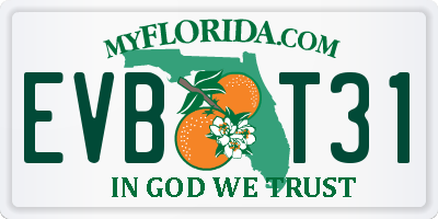 FL license plate EVBT31