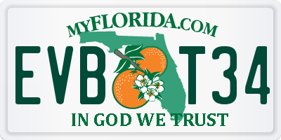 FL license plate EVBT34