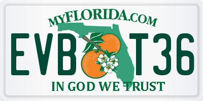 FL license plate EVBT36