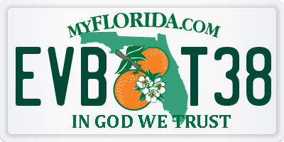 FL license plate EVBT38