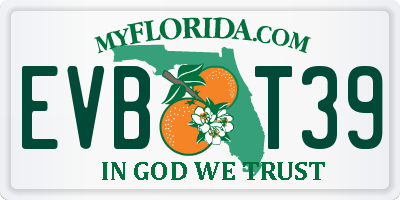 FL license plate EVBT39