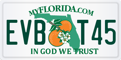 FL license plate EVBT45