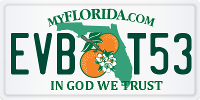 FL license plate EVBT53