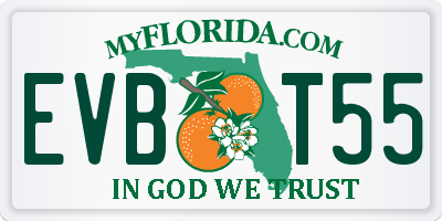 FL license plate EVBT55