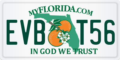 FL license plate EVBT56