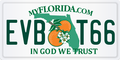 FL license plate EVBT66