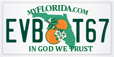 FL license plate EVBT67