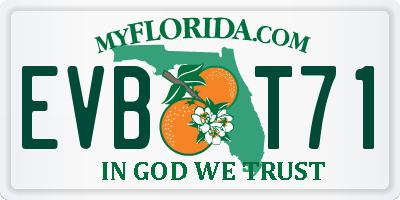 FL license plate EVBT71