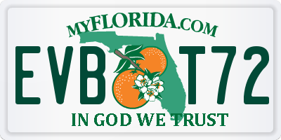 FL license plate EVBT72