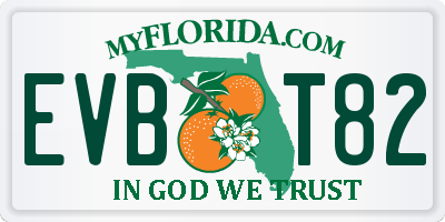 FL license plate EVBT82