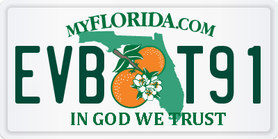 FL license plate EVBT91