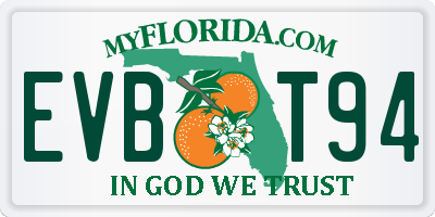 FL license plate EVBT94