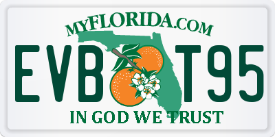 FL license plate EVBT95