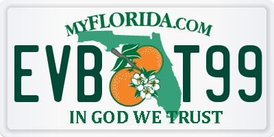 FL license plate EVBT99