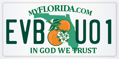 FL license plate EVBU01