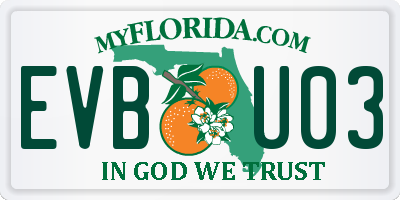 FL license plate EVBU03