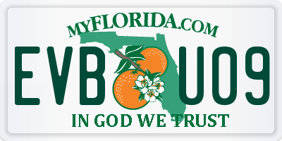 FL license plate EVBU09