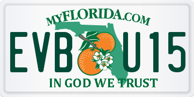 FL license plate EVBU15