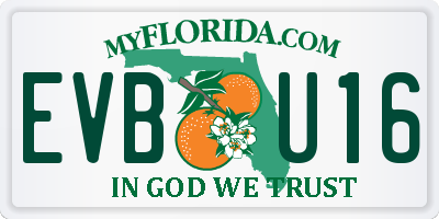 FL license plate EVBU16
