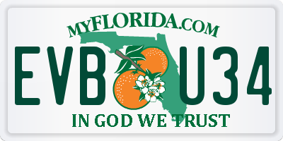 FL license plate EVBU34