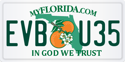 FL license plate EVBU35