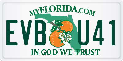 FL license plate EVBU41