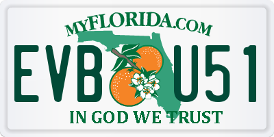FL license plate EVBU51