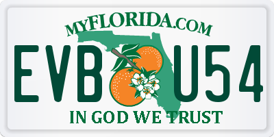 FL license plate EVBU54